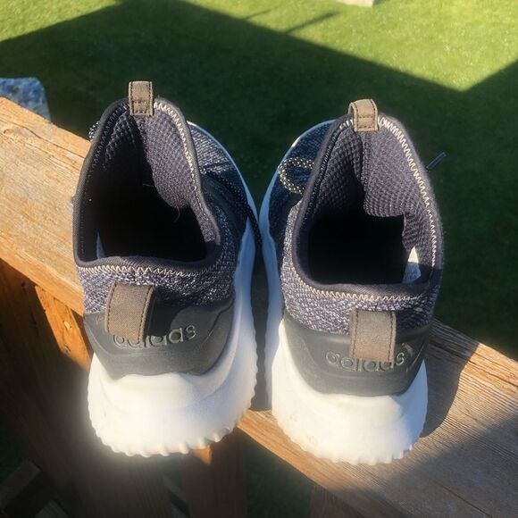 Adidas mens black gray athletic sneakers size 8 - Picture 5 of 7